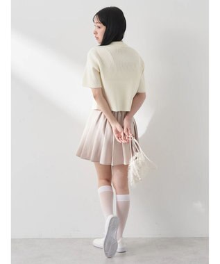 earth music&ecology 衿付きダブルＺＩＰカーディガン Ivory