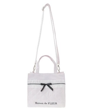 Maison de FLEUR コットンフリル2Wayトートバッグ Pink