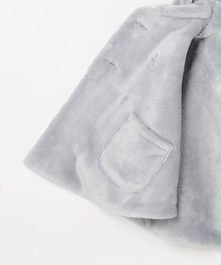 組曲 KIDS 【90㎝】あったかリバーシブルマント グレー