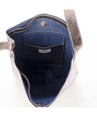 UNBILLION カシュカシュ cachecache / クラッシュメタリック2wayホーボーショルダー ダークシルバー