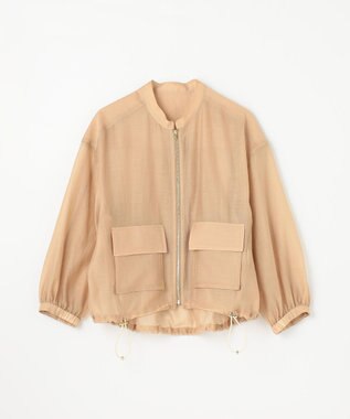 GRACE CONTINENTAL シアードレープブルゾン ベージュ