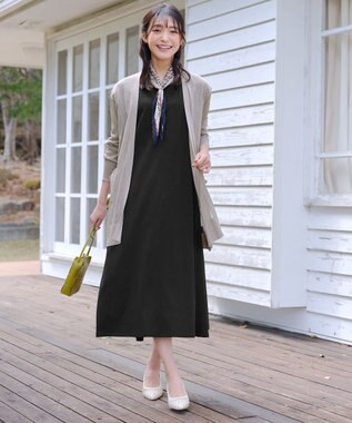 Tiaclasse 【接触冷感】着流しロングニットカーディガン グレー