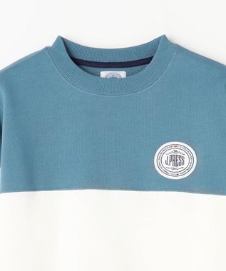 J.PRESS KIDS 【140-170cm】COMBI トリコロール トレーナー ブルー×グレー系