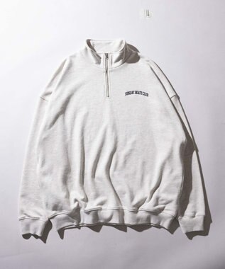 WEGO ヘビーウエイトハーフZIPワンポイントPO オートミール