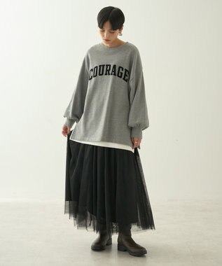 AMERICAN HOLIC チュールギャザースカート Black