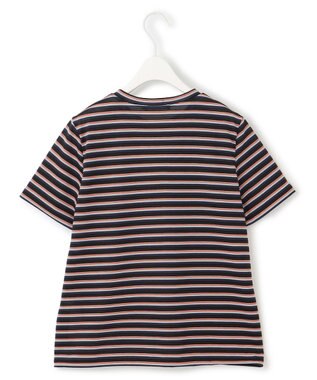 ICB L 【洗える】 シアーマルチボーダー カットソー モノトーンベース系