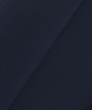 自由区 【接触冷感・洗える】コットンサテンストレッチテーパード パンツ ネイビー