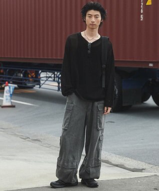 WEGO メッシュニットプルオーバー（LS） ブラック