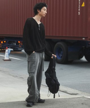 WEGO メッシュニットプルオーバー（LS） ブラック