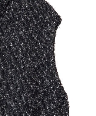 Green Parks ツィード風金釦ニットベスト Black
