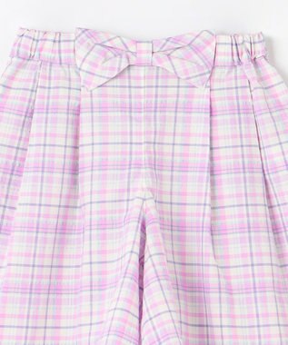 ANY KIDS チェック柄キュロット ラベンダー