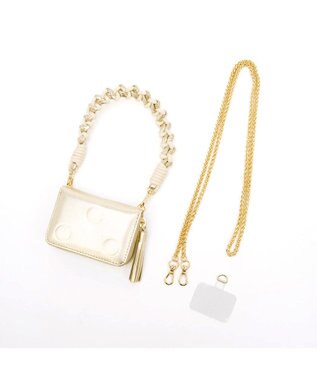 UNBILLION ペルケ perche / ドット型押し・ジャバラチャームウォレットショルダー