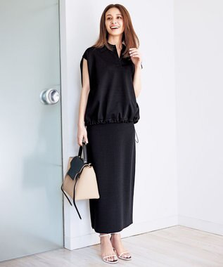 UNFILO スゴ機能 ドロストスキッパーニット ブラック