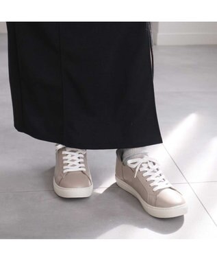 Pointer 本革スライドオンスニーカー ライトグレー