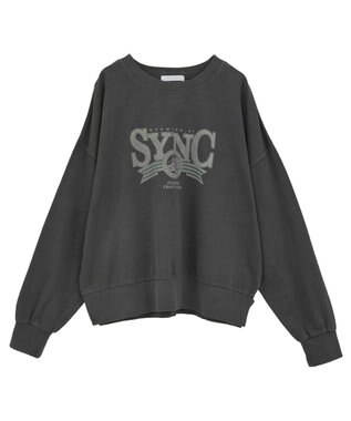 Green Parks アソートカレッジロゴ裏毛プルオーバー Charcoal Gray