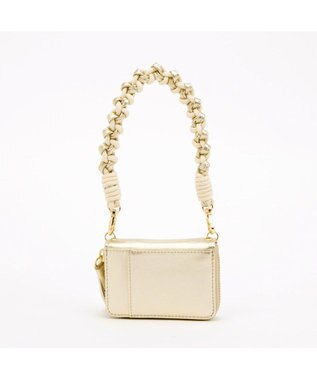 UNBILLION ペルケ perche / ドット型押し・ジャバラチャームウォレットショルダー ゴールド