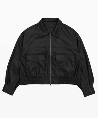 WEGO PUショートジャケット ブラック