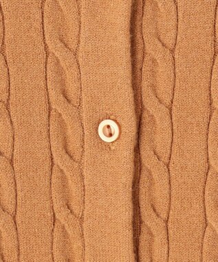 Feroux 【古畑星夏さん着用・アンサンブル】ロゴ刺繍入りケーブルアンサンブル ニット キャメル系