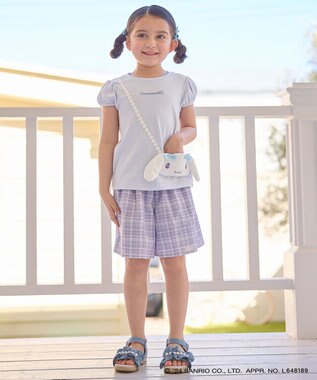 ANY KIDS 【サンリオキャラクターズ×any FAM】ポシェットTシャツ サックスブルー×シナモロール