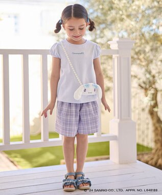 ANY KIDS 【サンリオキャラクターズ×any FAM】ポシェットTシャツ サックスブルー×シナモロール