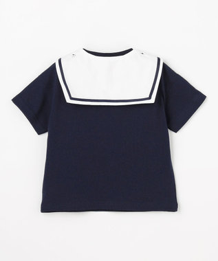 ANY KIDS 【綿100%/接触冷感】ひんやり 2WAY セーラーTシャツ ネイビー
