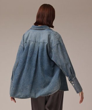 GRACE CONTINENTAL デニム2WAYシャツ ブルー