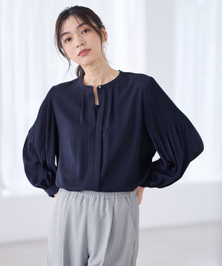 ANY L プリーツブラウス