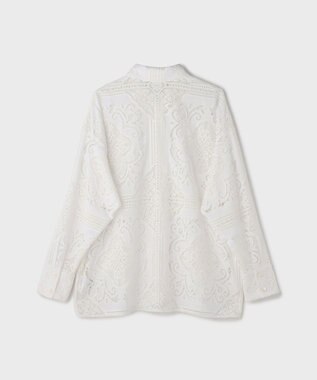 GRACE CONTINENTAL パネル刺繍シャツ ホワイト