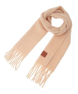 earth music&ecology ワンポイントビッグマフラー Light Brown