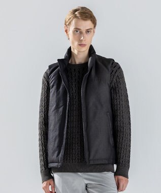 JOSEPH HOMME 【新素材】ライトラスターシャンブレー　ダウンベスト カーキ系