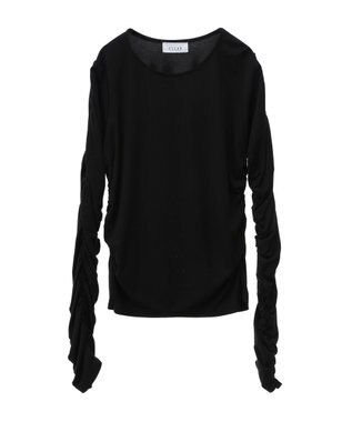 Green Parks ■ＥＳＣＡＲ　シャーリングギャザープルオーバー Black