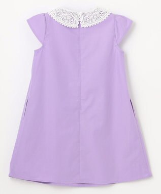 組曲 KIDS 【110-140㎝】 レースカラータックワンピース ラベンダー