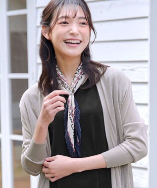 Tiaclasse 【接触冷感】着流しロングニットカーディガン グレー