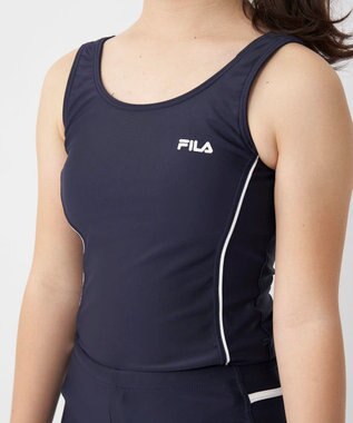 OP／FILA 【FILA】タンクトップ＆スパッツスクール水着（カップ別売り） ネイビー×ホワイト