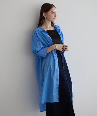 YECCA VECCA ペーパータッチロングシャツ