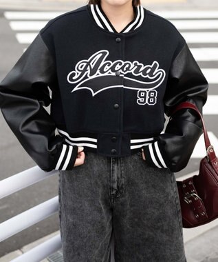 WEGO スタジアムロゴショートスタジャン ブラックその他