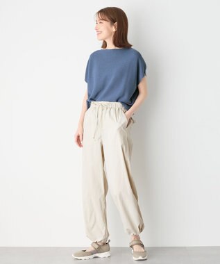 ANY 【洗濯機可/ウエストゴム】パラシュートパンツ ライトグレー