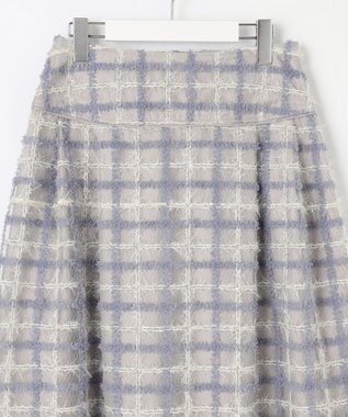 Feroux ラメチェック フレアスカート ブルー系