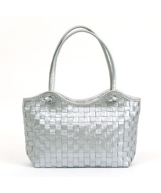 UNBILLION 【訳あり商品】 牛革レザーメッシュトートL シルバー