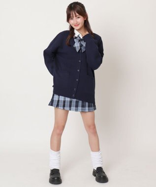 WEGO 【SCHOOLITEM】ニットカーディガン ネイビー