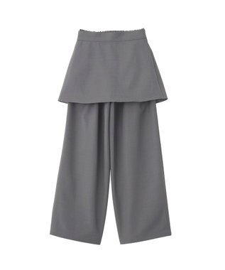 earth music&ecology 【予約】【2WAY】ラップスカート付きパンツ グレー