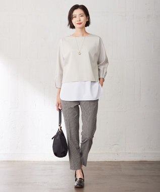 J.PRESS LADIES ボリュームリング ワントップ ネックレス ゴールド系