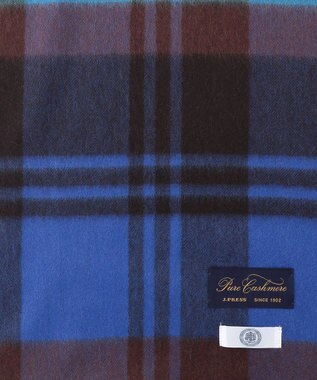 J.PRESS LADIES カシミヤチェック マフラー ブルー系