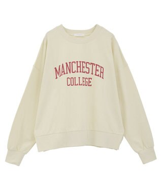 Green Parks アソートカレッジロゴ裏毛プルオーバー Beige