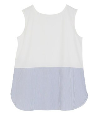 Green Parks ノースリーブドッキングホワイトインナー Stripe