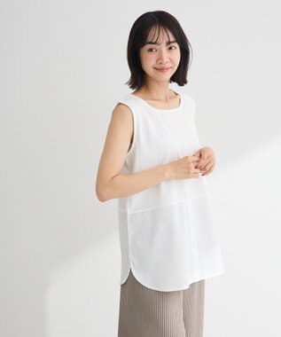 Green Parks ノースリーブドッキングホワイトインナー Off White