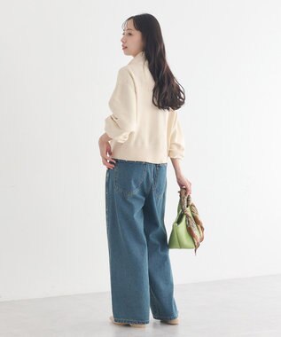 earth music&ecology ダブルジップカーディガン Ivory