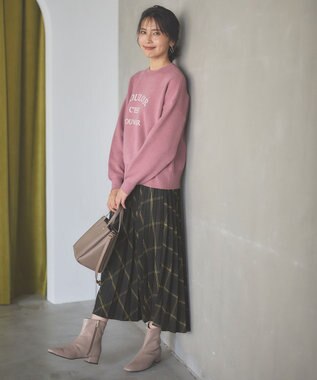 ANY 【10色展開/ウエストゴム】ウーリッシュフラノ プリーツスカート グリーンタータン