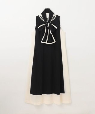 GRACE CONTINENTAL バイカラーフレームドレス ブラック