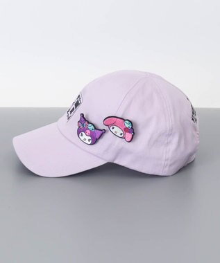 AURORA 【 ANNA SUI（アナ スイ）】マイメロディ&クロミ 刺しゅうブローチ付きキャップ パープル
